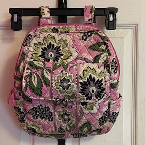 Vera Bradley mini backpack pink and green floral print